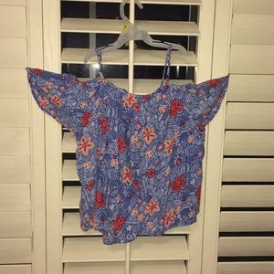 Floral Cold Shoulder Top
